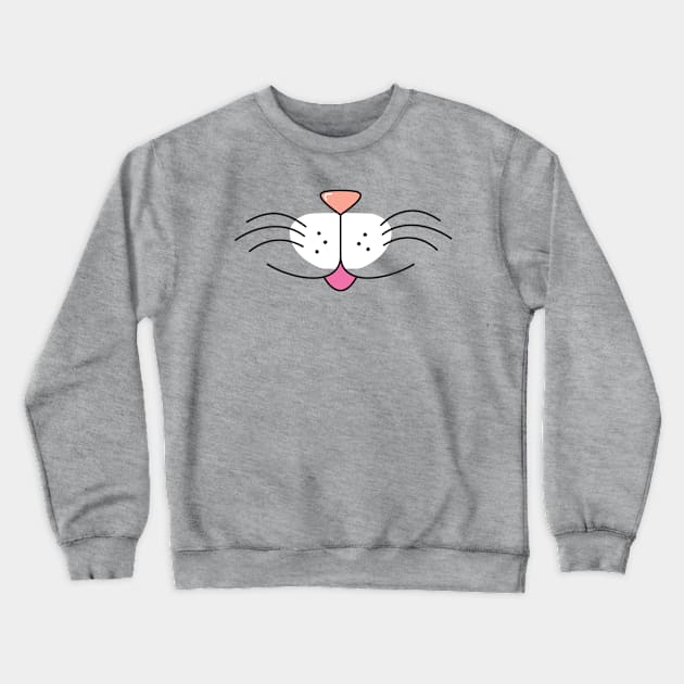 Kitty Cat Face Crewneck Sweatshirt by Roufxis